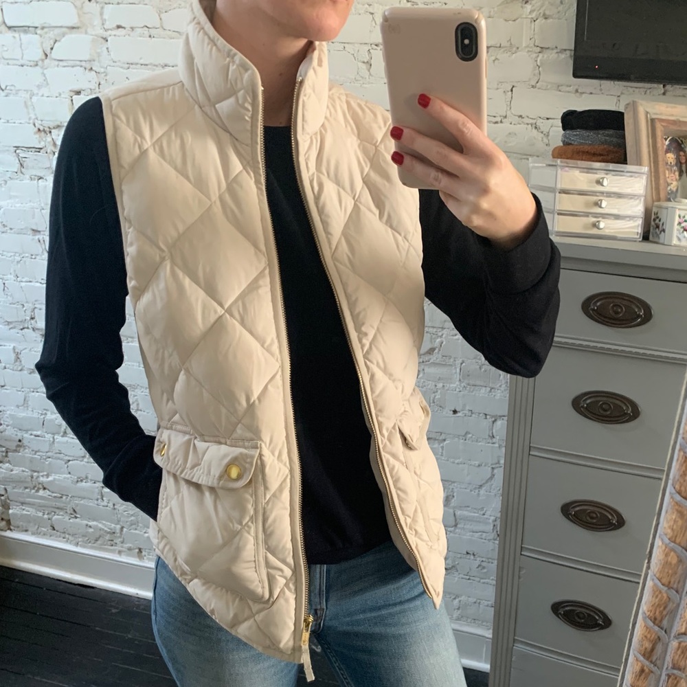 J. Crew Puffer Vest - Cream